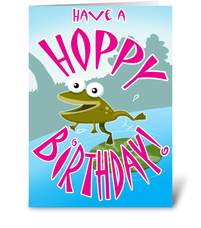 Have a Hoppy Birthday greeting card