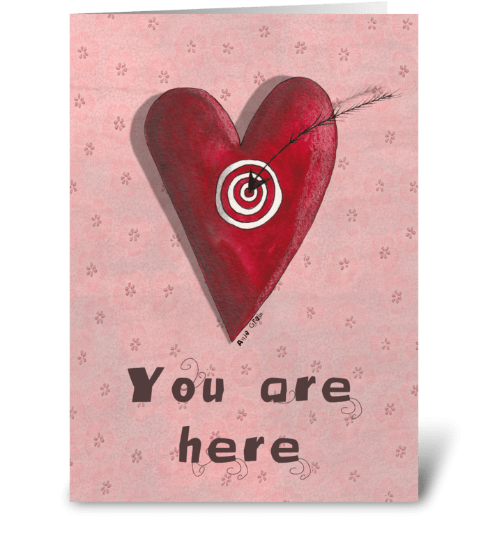 You are here greeting card