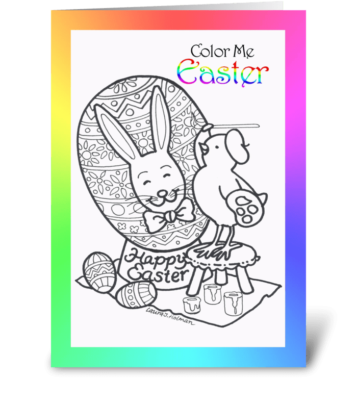 Color Me Easter Card greeting card