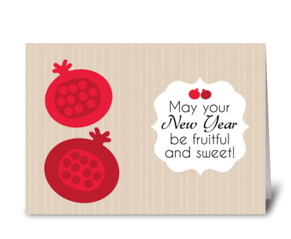 Rosh Hashanah - Fruitful Wishes greeting card