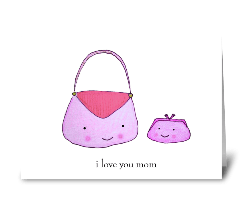 Purse Mother greeting card