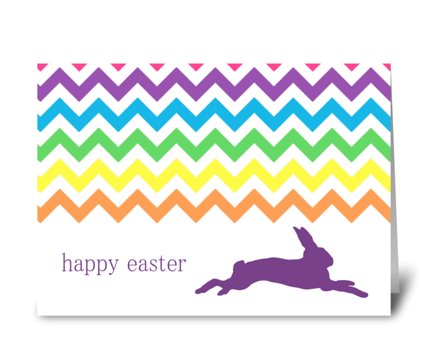 Rainbow Chevron Easter Card greeting card