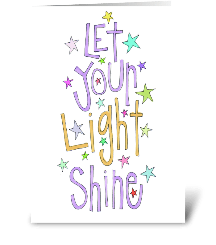 let your light shine greeting card