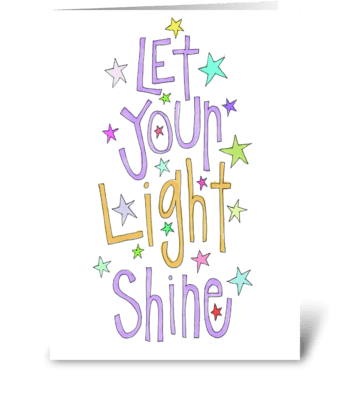 let your light shine greeting card