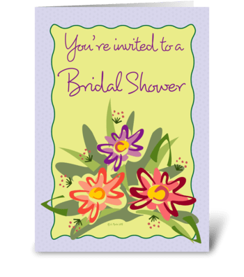 Flower bouquet Bridal Shower Invite greeting card
