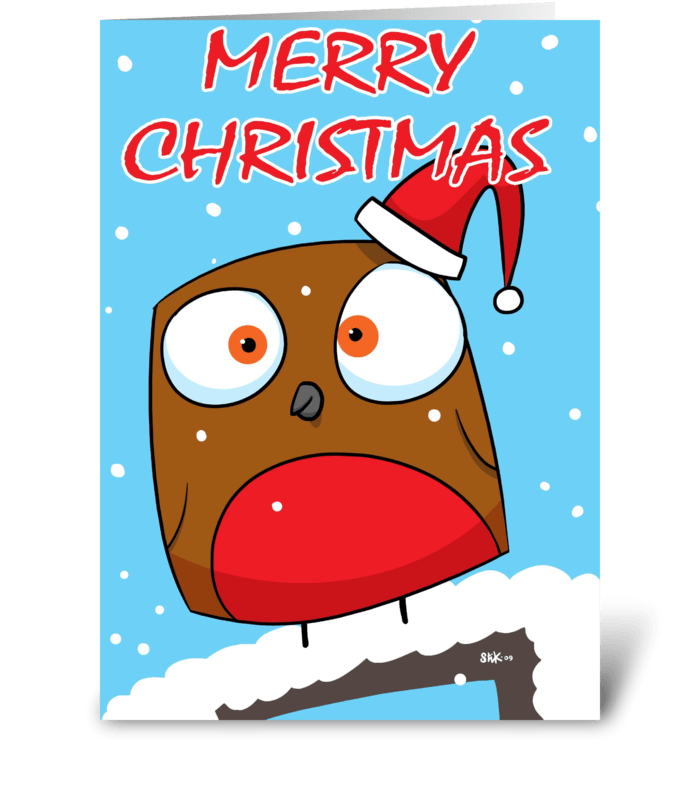 Christmas Robin greeting card