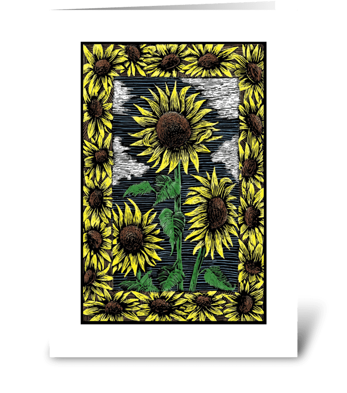 Majestic Sunflowers greeting card