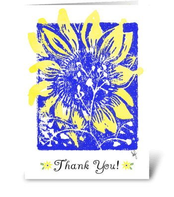 Thank You Sunflower greeting card
