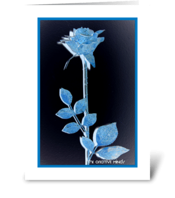 Blue Rose greeting card