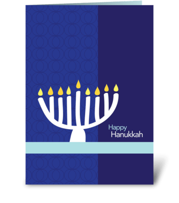 Hanukkah Menorah greeting card
