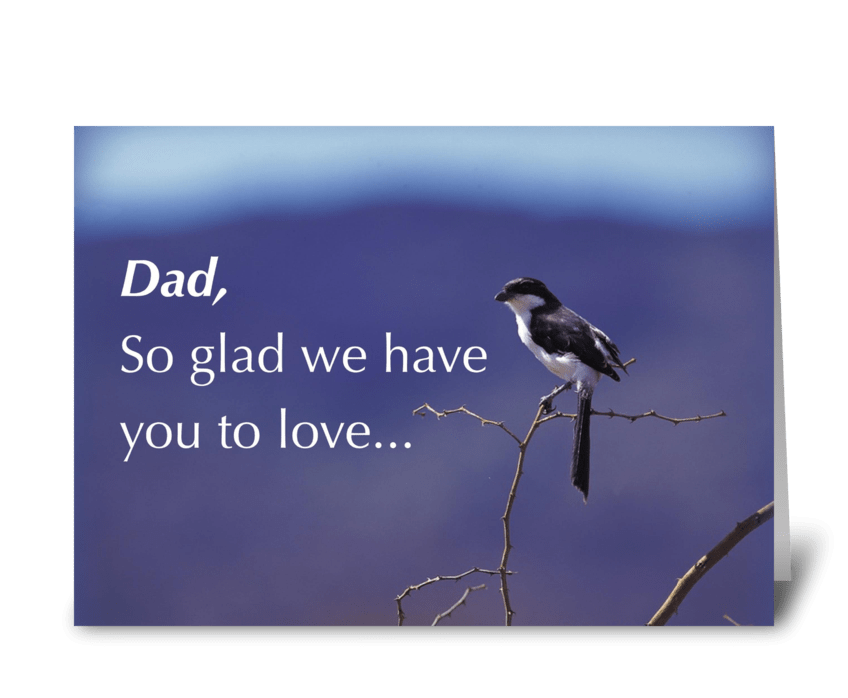 Happy Father's Day Bird greeting card