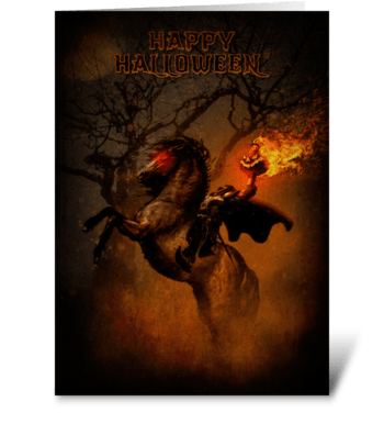 The Headless Horseman greeting card