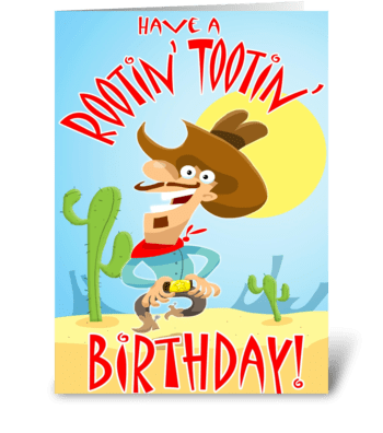 Rootin' Tootin' BirthDay Card greeting card