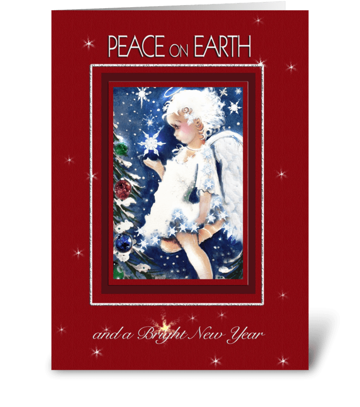 Peace on Earth Angel greeting card
