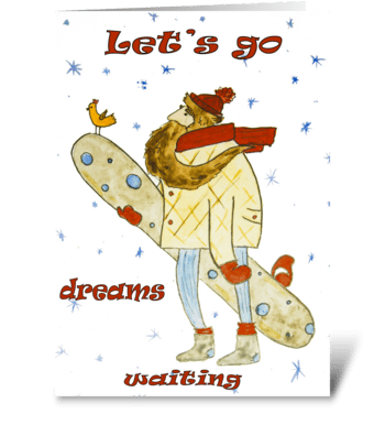 Let's go greeting card