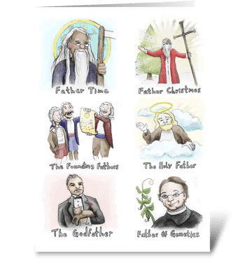 Types of Fathers greeting card