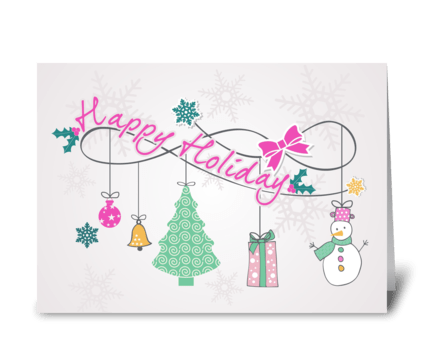 Happy Holiday card greeting card