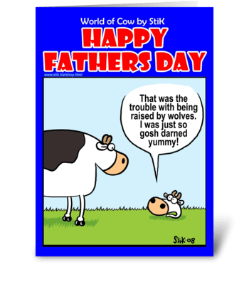 Raised by Wolves Father's Day card greeting card