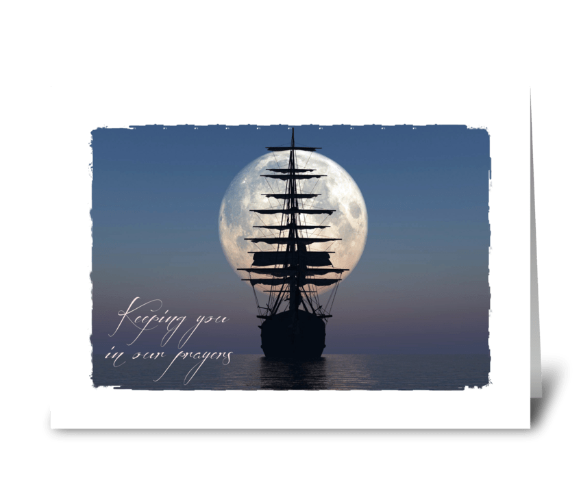 Sailing Ship sympathy card greeting card