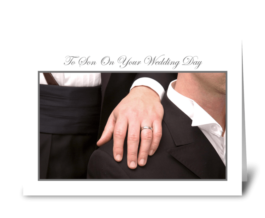 To Son on Your Wedding Day greeting card