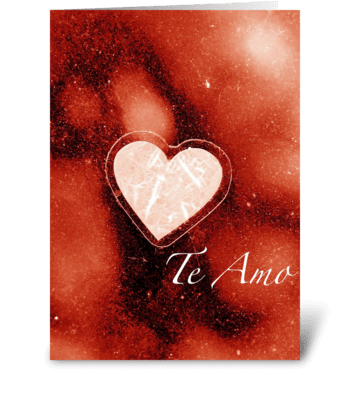 Te Amo/I Love You greeting card