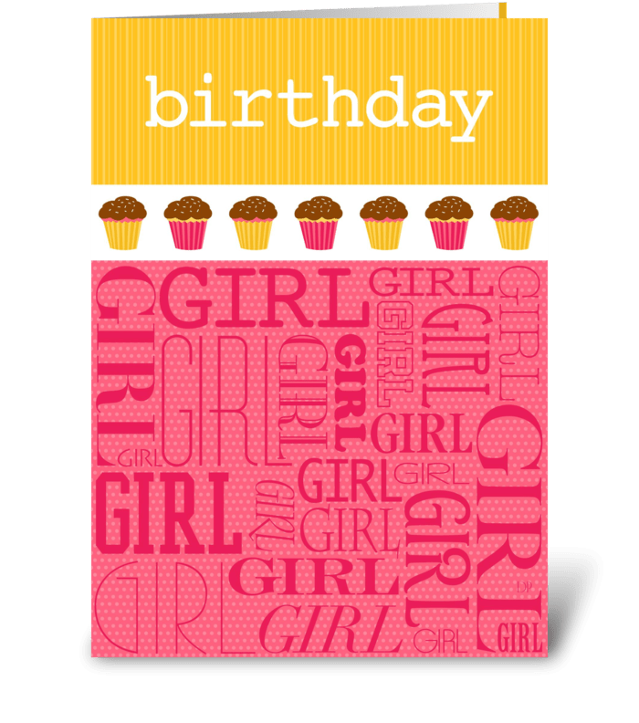 Birthday Girl greeting card