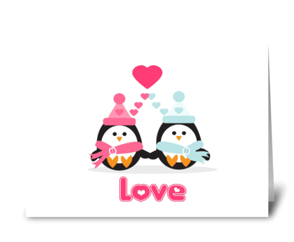 Penguin Love greeting card