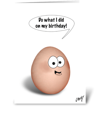 Happy Birthday Egg greeting card