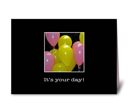 Happy Birthday Balloons greeting card