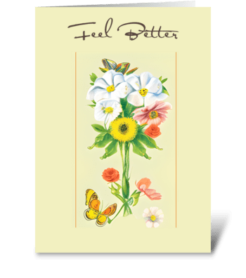 Tranquility Wildflowers Feel Better greeting card