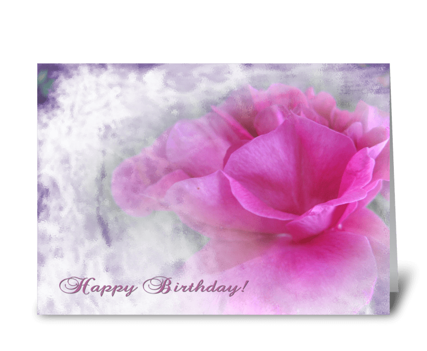 Pink rose texture for Birthday greeting card