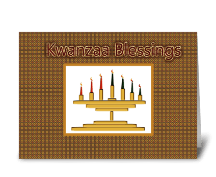 Kwanzaa Blessings  greeting card