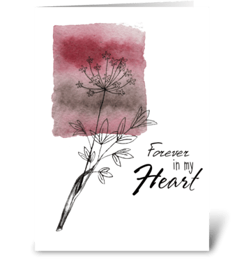 Mom is forever in my heart greeting card