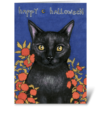 Black Cat greeting card