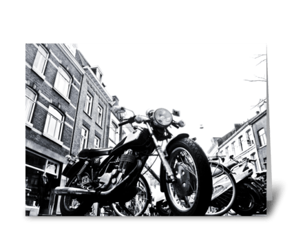 Motorcycle In Maastricht greeting card