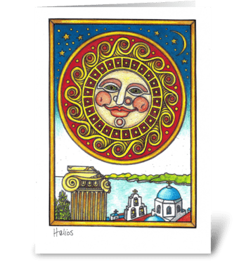 Helios greeting card