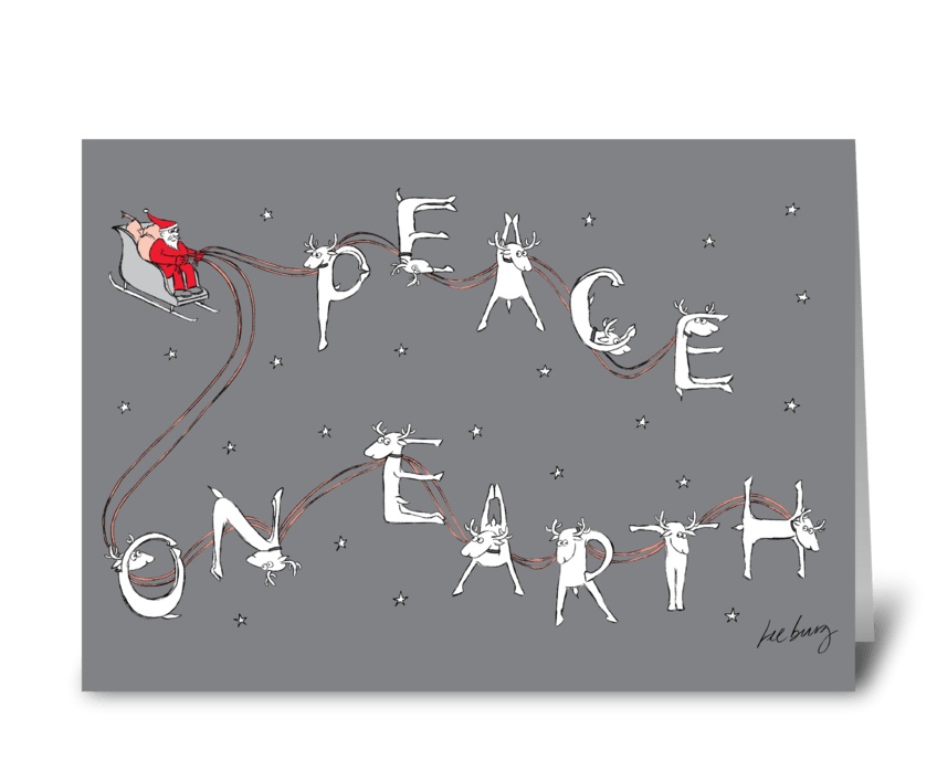 Peace On Earth greeting card