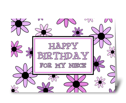 Niece Birthday Card Pretty Flowers greeting card