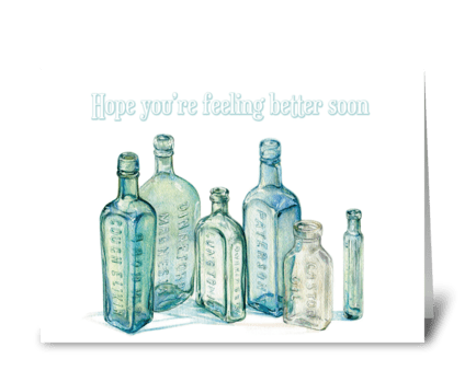 Get better bottles greeting card