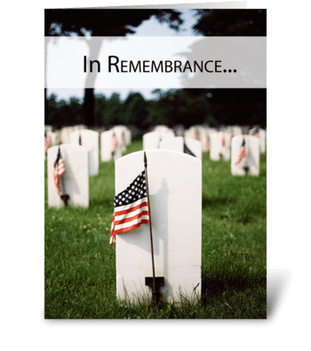 3446 Veteran's Day Patriotic Remembrance greeting card