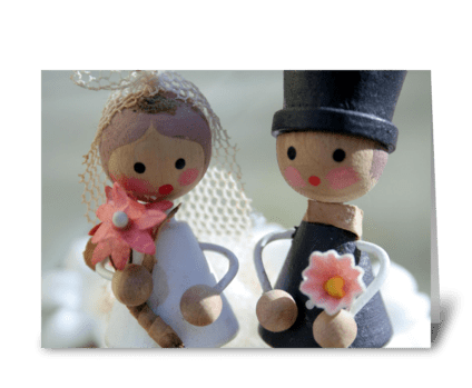 Sweet Bride & Groom greeting card