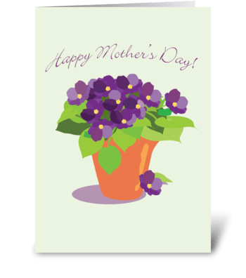 Violets for Mom greeting card