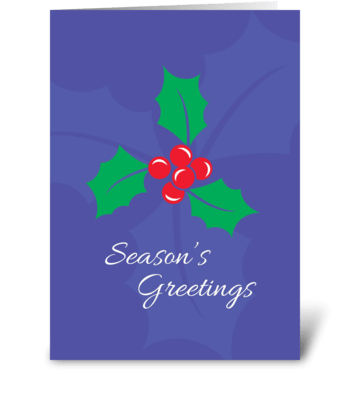 Holly Berries greeting card