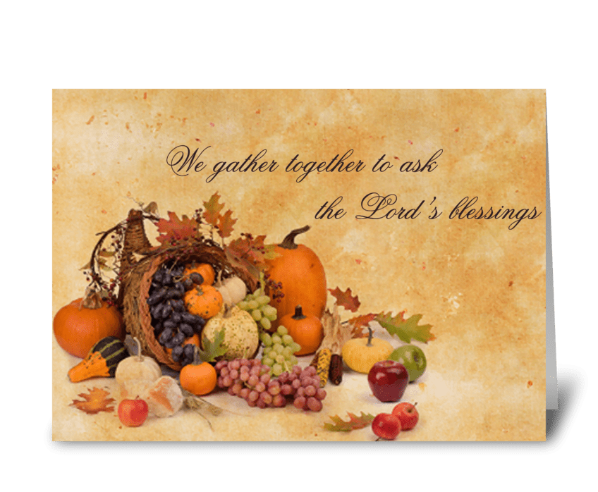 We Gather Together greeting card
