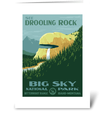 Drooling Rock greeting card