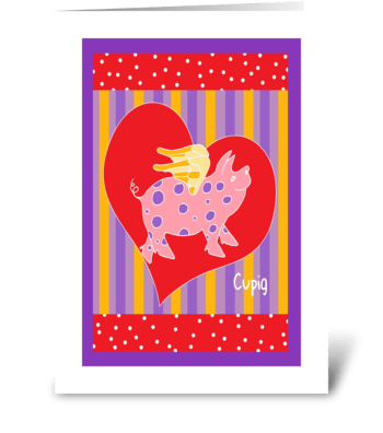 Valentine Cupig greeting card