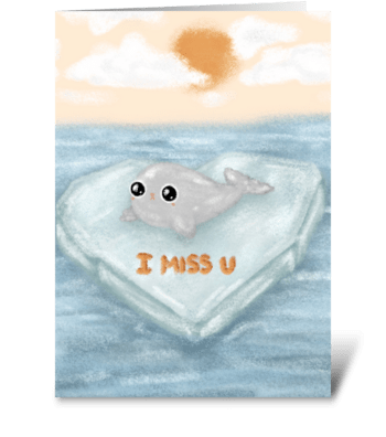 I miss you  greeting card