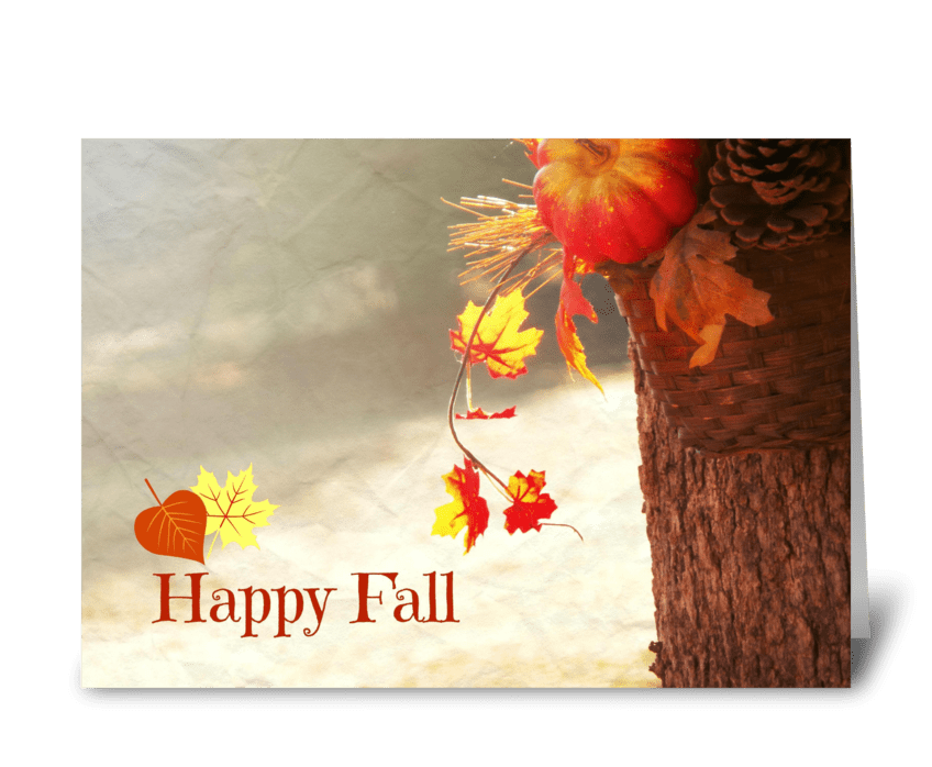 Happy Fall greeting card