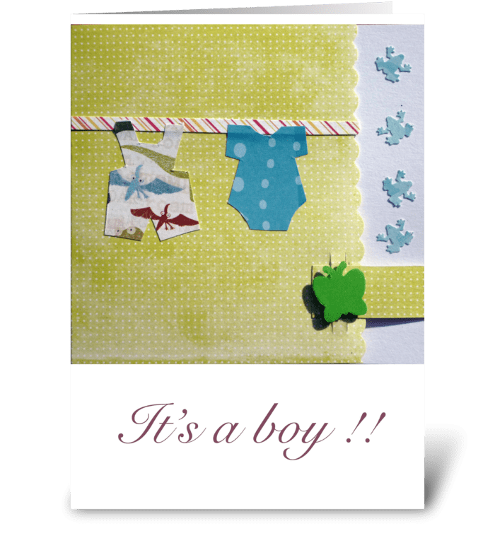 It's a boy! greeting card