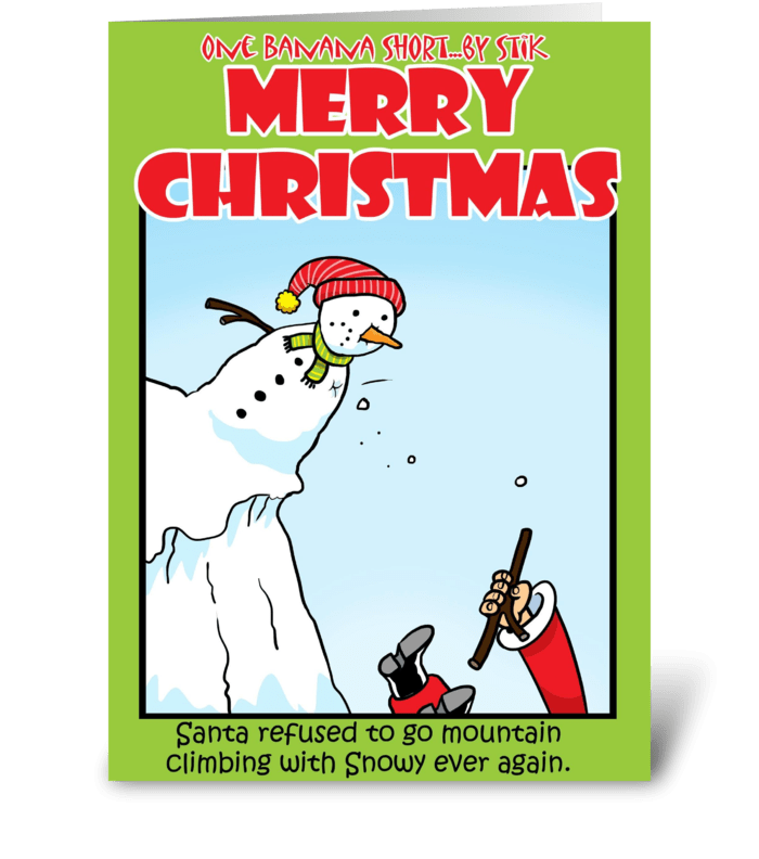 Snowy the Climber greeting card